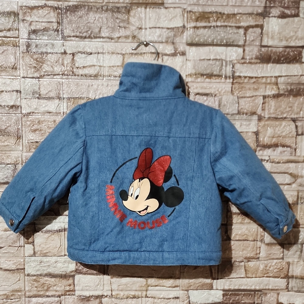 Disney Soft Jeans Blue Jacket with Minnie Mouse Patch